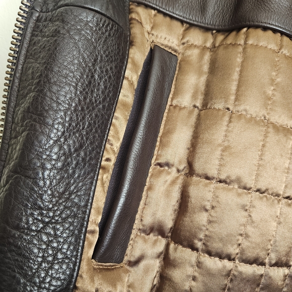 MARC NEW YORK Dark Brown Leather Jacket - Picture 5 of 10